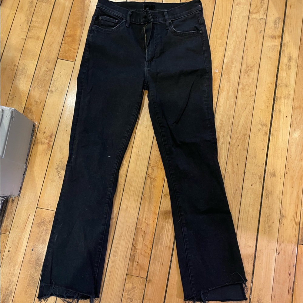 MOTHER
The Insider High Rise Crop Step Fray Bootcut Jeans